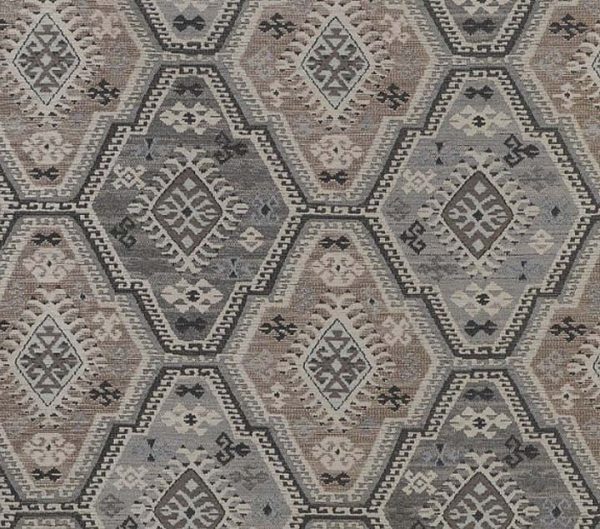 Kashmar E1860-stone, kelim furniture fabric | Effabrics.nl