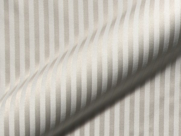 Fine striped, fire retardant, classic furnishing fabric Rigello FR E5616-845 light grey