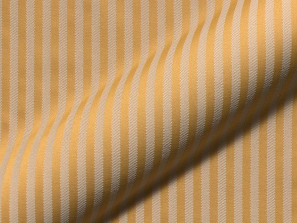 Fine striped, fire retardant, classic furnishing fabric Rigello FR E5616-847 yellow