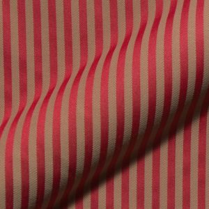 Fine striped, fire retardant, classic furnishing fabric Rigello FR E5616-848 red