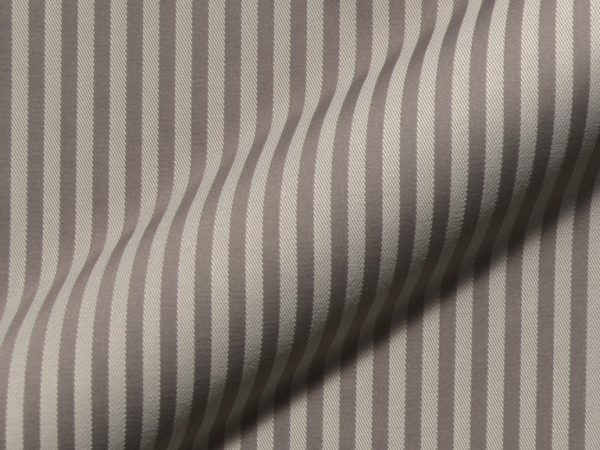Fine striped classic upholstery fabric Rigello E5616-840 taupe, fire-retardant